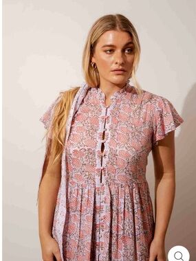 Indigo desert Floral Midi Dress